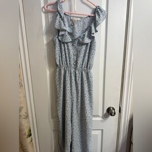 Floral Ruffle Sleeveless Jumper